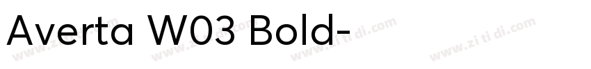 Averta W03 Bold字体转换